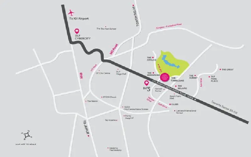 Location Map of DLF The Crest