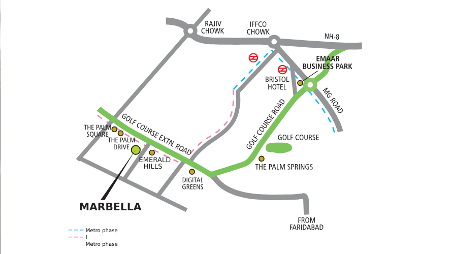 Location Map of Emaar Marbella