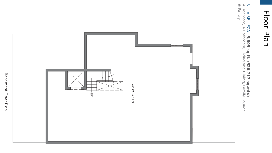 4 BHK Basement 2d view