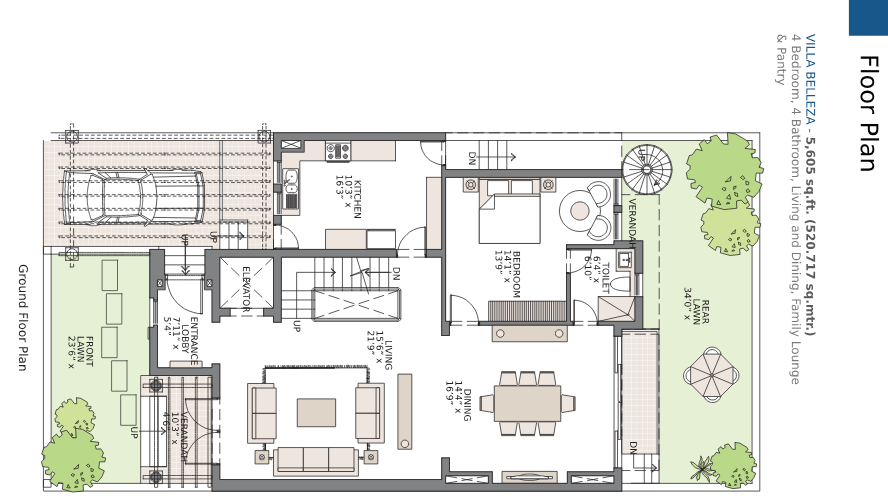 4 BHK First Floor 2d view