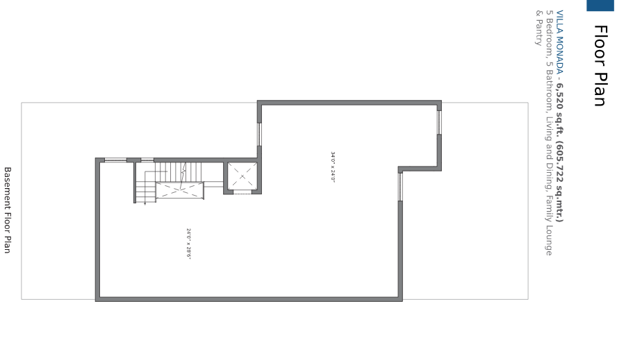 5 BHK + 5 Toilet Basement 2d view