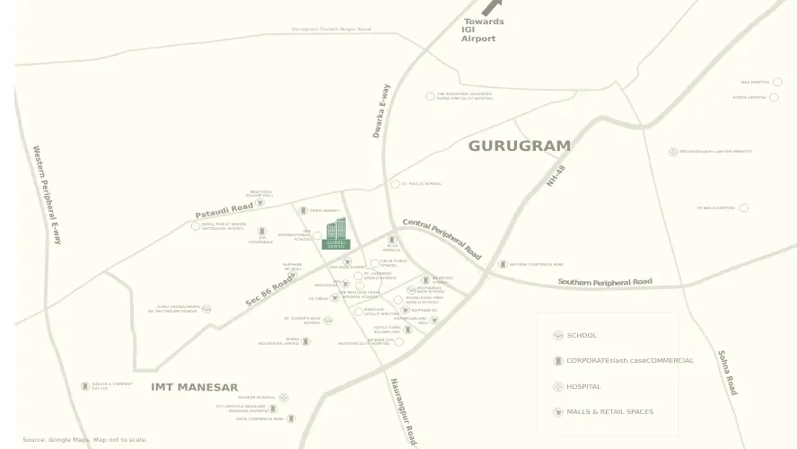 Location Map of Godrej Zenith