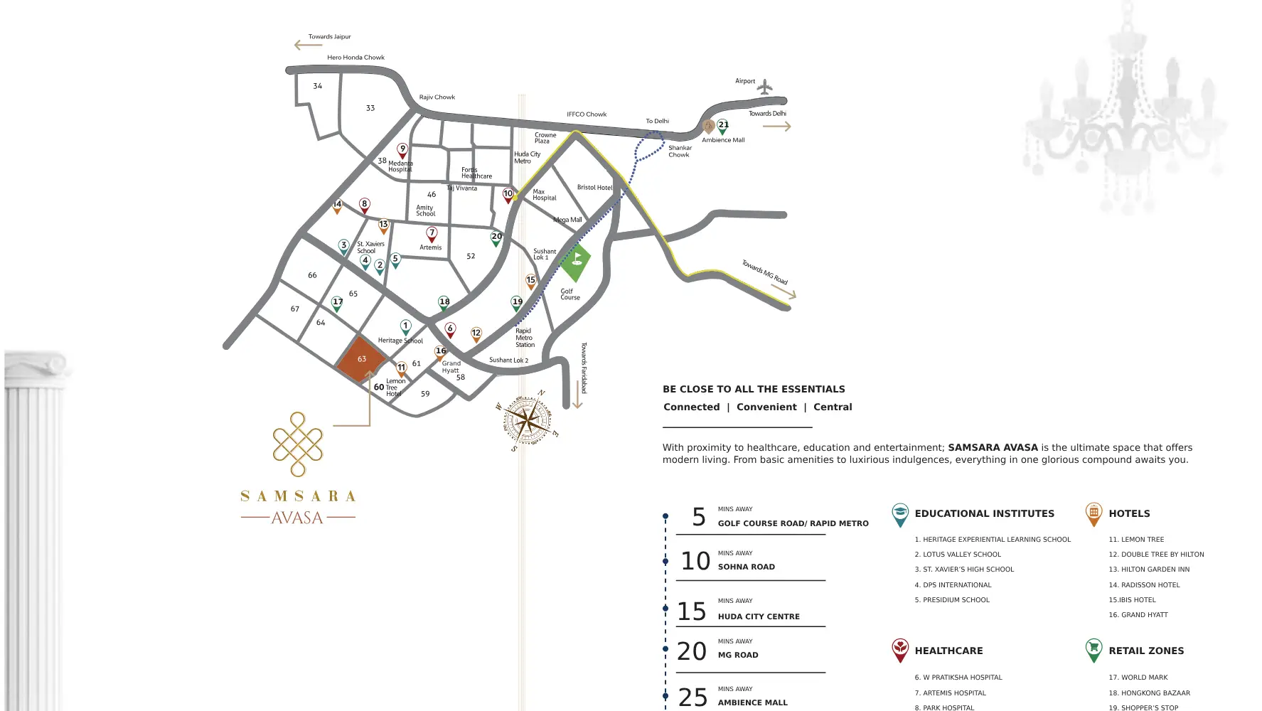 Location Map of Adani Samsara Avasa