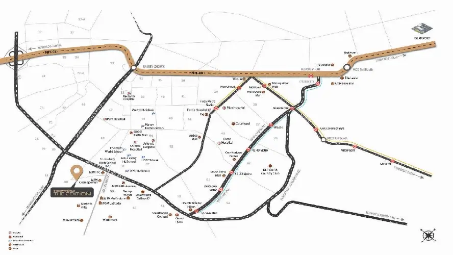 Location Map of Smart World The Edition