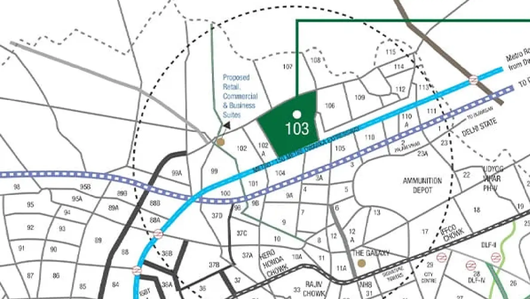 Location Map of AIPL Sector 103 Gurgaon