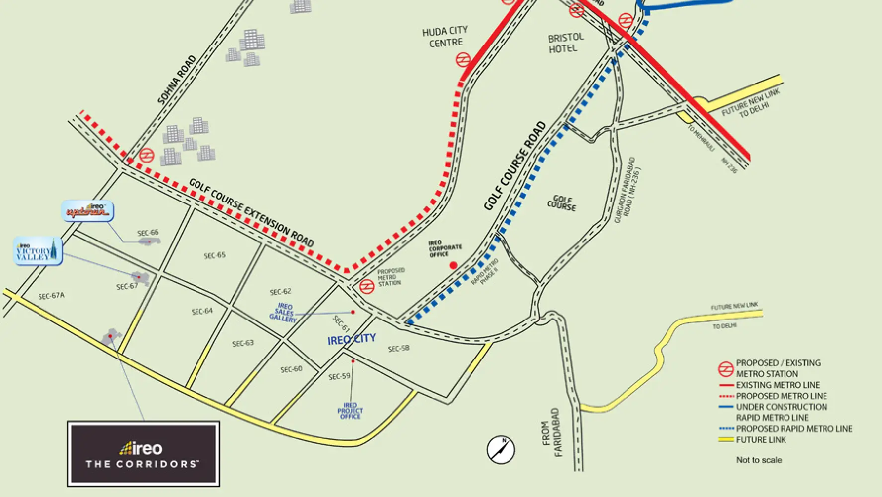 Location Map of Ireo The Corridors