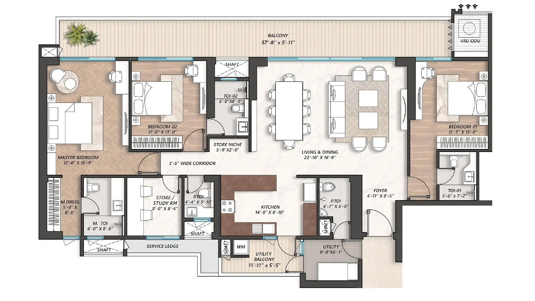 360 view layout plan by AIPL in the Lakecity project 3 BHK 360 view layout plan by AIPL in the Lakecity project 3 BHK