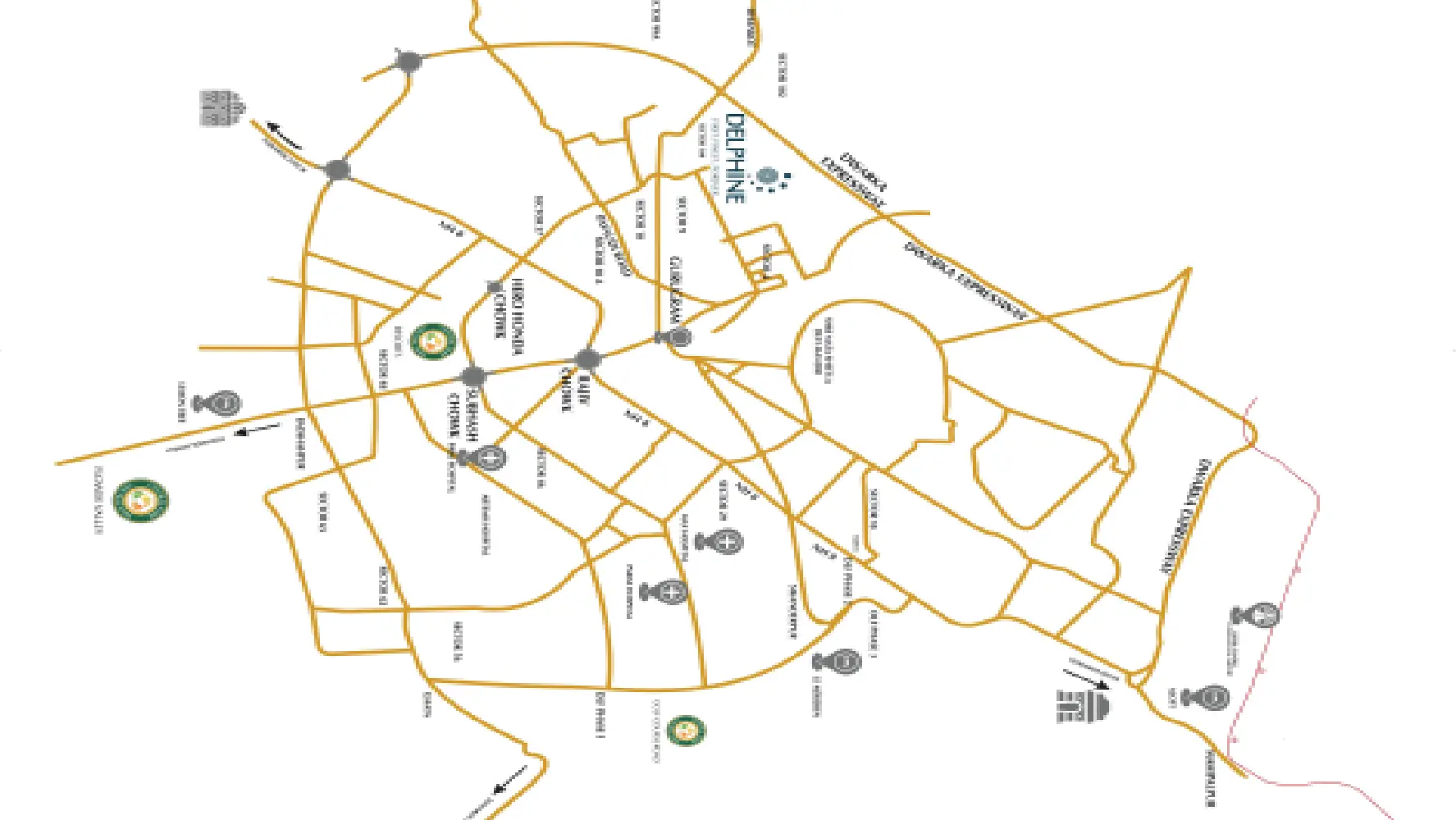 Location Map of Central Park Delphine
