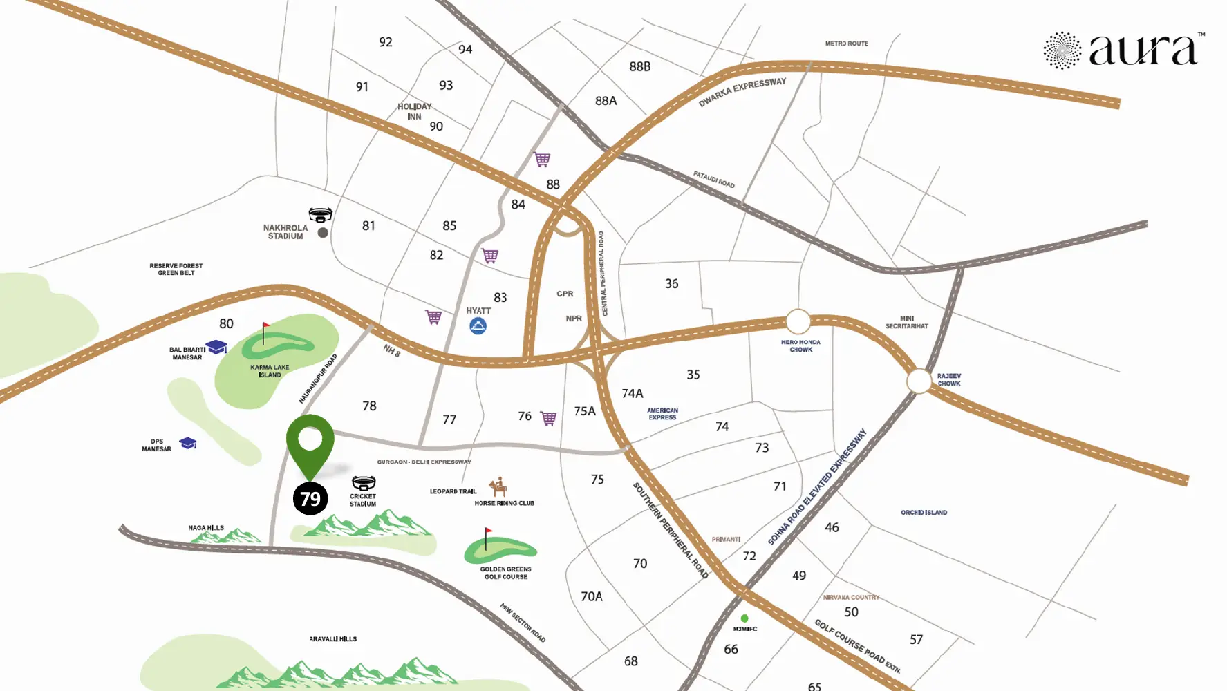 Location Map of Aura World 79