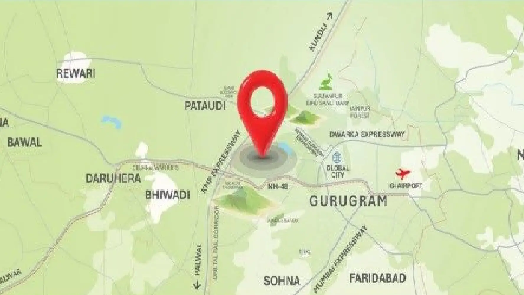 Location Map of M3M Forestia West
